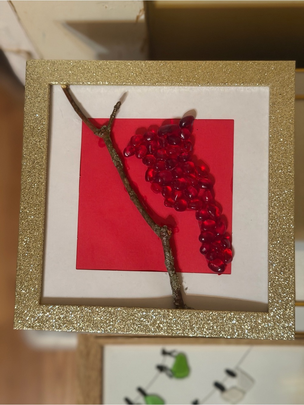 Custom Made Framed Cardinal Stone Art